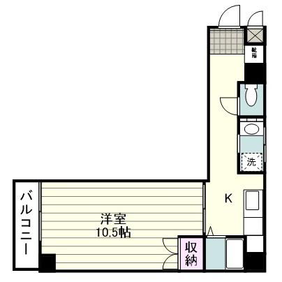 ペガサス10(1K/3階)の間取り写真