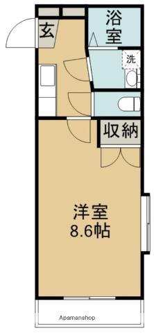 れいめい下荒田(1K/5階)の間取り写真