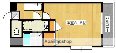 れいめい下荒田(1K/3階)の間取り写真