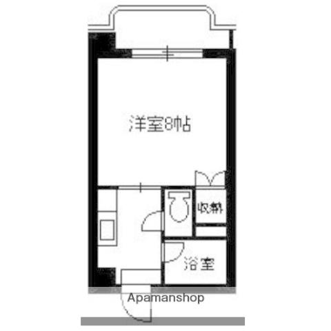 パークハイム鈴木(1K/2階)の間取り写真