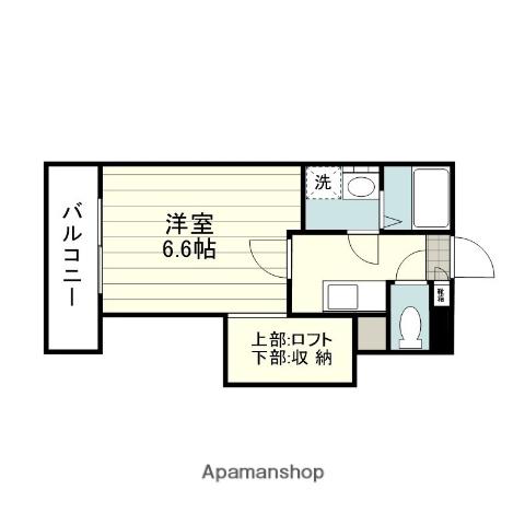 ジャルダン・フリューリー・ドーソンⅢ(1K/1階)の間取り写真