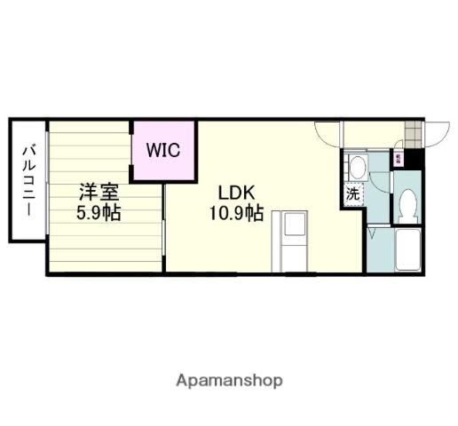 パーレイⅢ(1LDK/2階)の間取り写真
