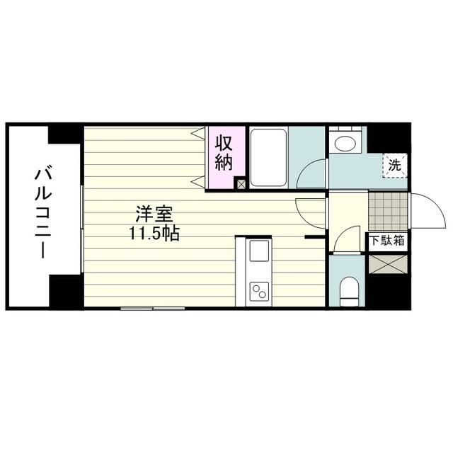 ウェルブライト照国(ワンルーム/5階)の間取り写真