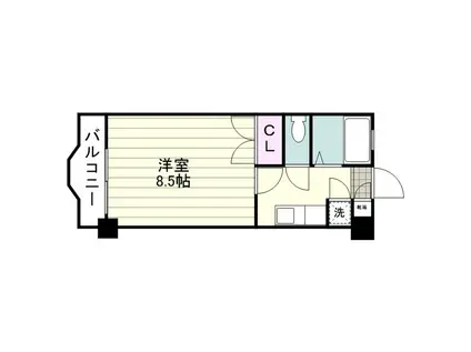 エクシード西田(1K/2階)の間取り写真