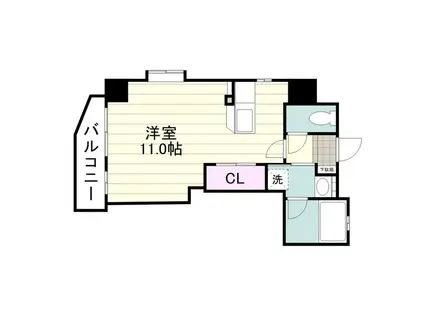 JEUNESSE・PIA八幡(ワンルーム/4階)の間取り写真