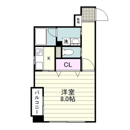 桜七番館(1K/2階)の間取り写真