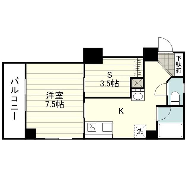 VIVACE36(1K/4階)の間取り写真