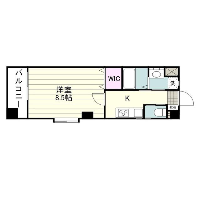 九州新幹線 鹿児島中央駅 徒歩7分 3階建 築22年(1K/2階)の間取り写真