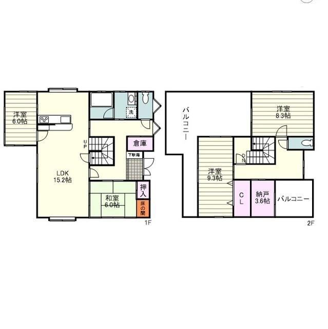 指宿枕崎線 谷山駅(ＪＲ) 徒歩12分 2階建 築27年(4SLDK)の間取り写真