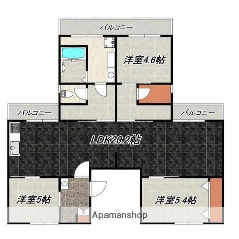 YS VILLAGE(3LDK/5階)の間取り写真