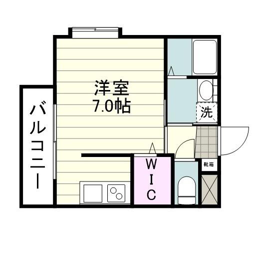 1016TOWERS(ワンルーム/2階)の間取り写真