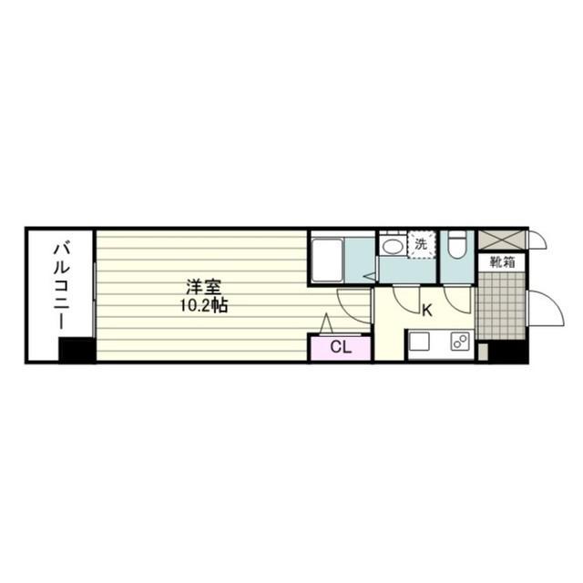 SーRESIDENCE新町AGOG(1K/6階)の間取り写真