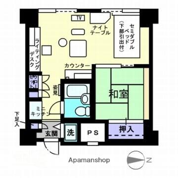アルファコンフォート鹿児島(1LDK/8階)の間取り写真