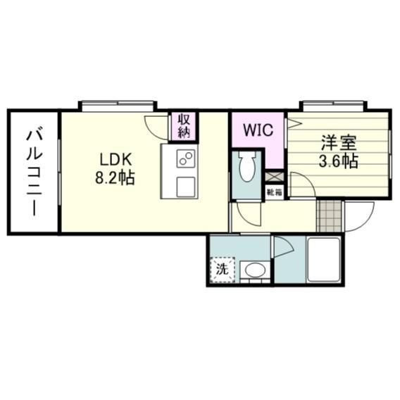 シンシア(1LDK/3階)の間取り写真