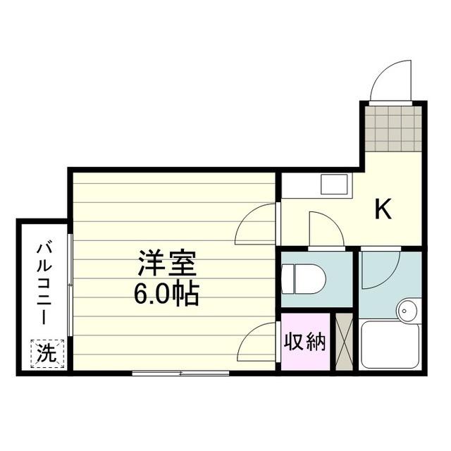 Mハイム(1K/1階)の間取り写真