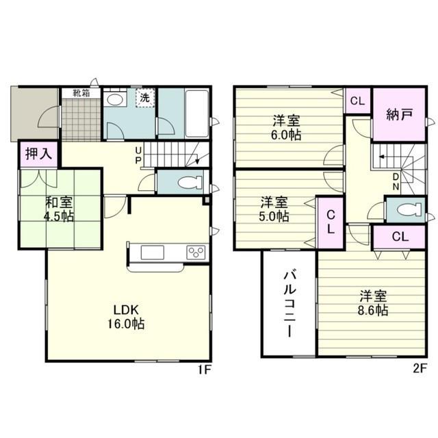 指宿枕崎線 慈眼寺駅 徒歩7分 2階建 築7年(4LDK)の間取り写真