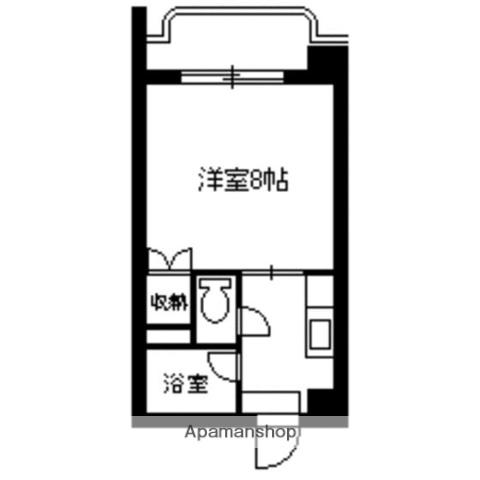 パークハイム鈴木(1K/4階)の間取り写真