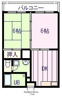 マルメゾンA(2DK/1階)の間取り写真