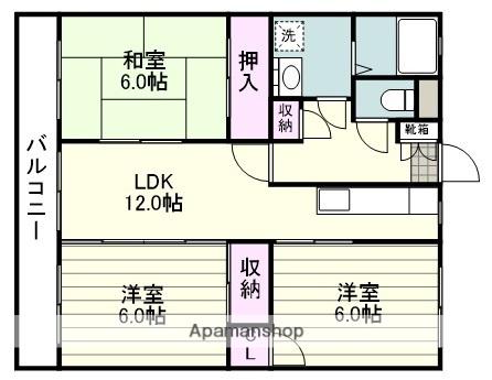 クレールハウスK(3LDK/1階)の間取り写真