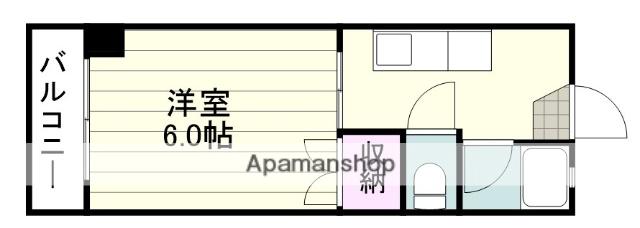 メゾンプチ鴨池(1K/3階)の間取り写真