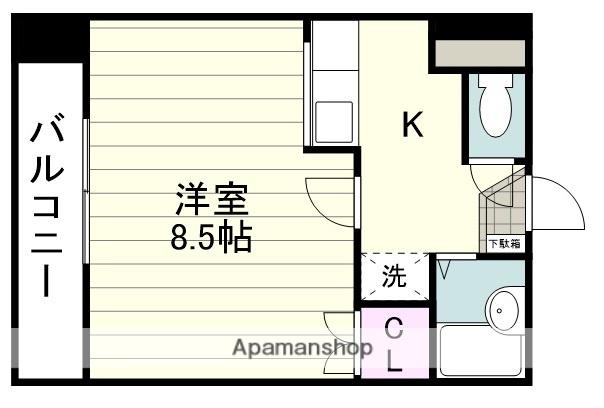 KL荒田(1K/3階)の間取り写真