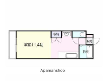 エクセレント宇宿(ワンルーム/1階)の間取り写真
