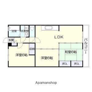 ベネフィス西陵(3LDK/5階)の間取り写真