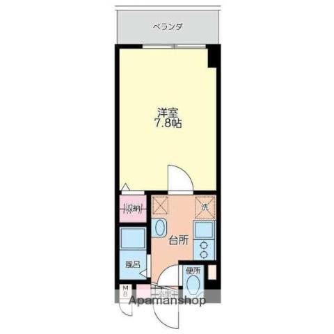 VILLA加治屋(1K/5階)の間取り写真