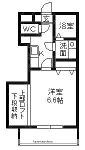 ジャルダン・フリューリー・ドーソンⅢ(1K/1階)の間取り写真