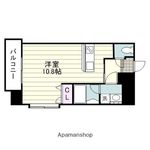 エルシオン西千石(1K/3階)の間取り写真