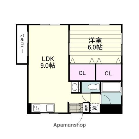 ファミールM(1LDK/4階)の間取り写真