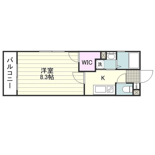 アーデルメゾン(1K/1階)の間取り写真