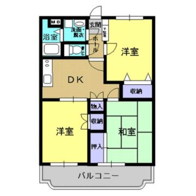 アグリR&O(3DK/3階)の間取り写真