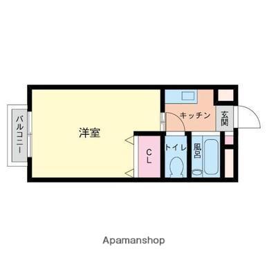 サニーハイツ(1K/1階)の間取り写真