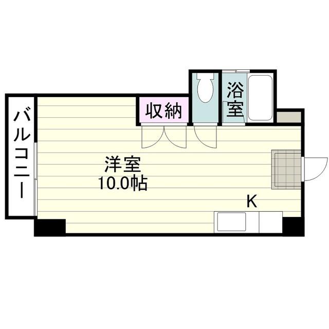 ガーデニア荒田(ワンルーム/4階)の間取り写真