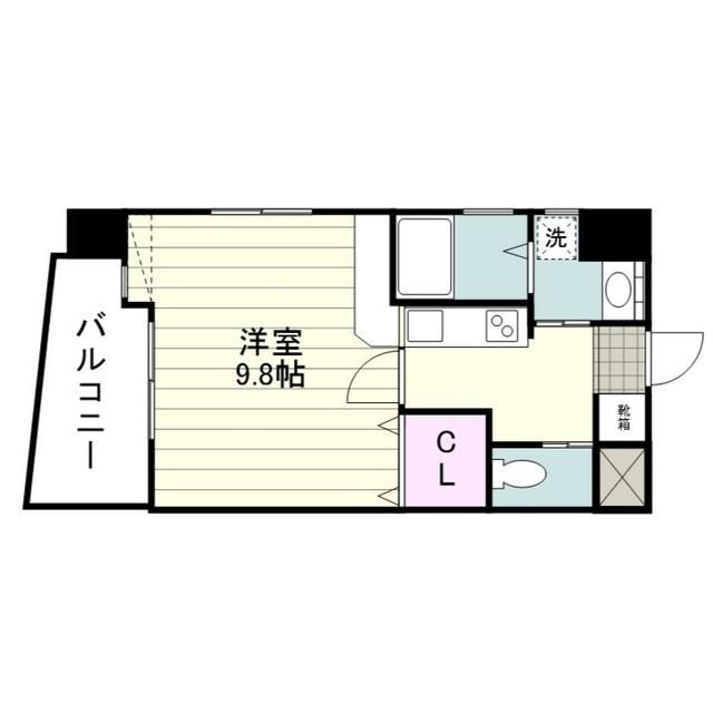 サンテラス松原(1K/2階)の間取り写真