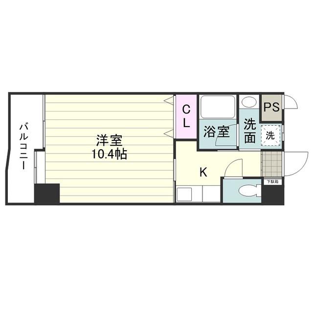 サンパティーク鴨池(1K/3階)の間取り写真