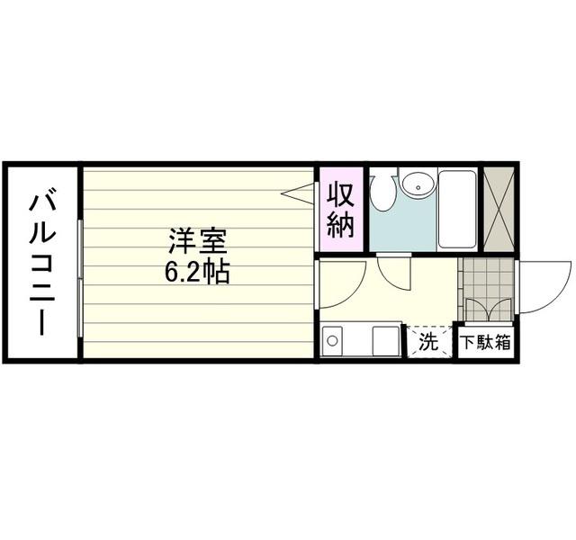 朝日プラザ高麗町(1K/3階)の間取り写真