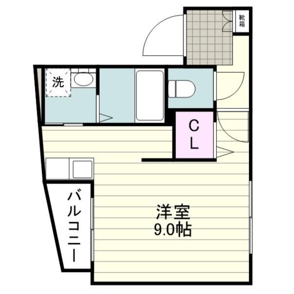 リーベンパレス荒田Ⅱ(ワンルーム/3階)の間取り写真