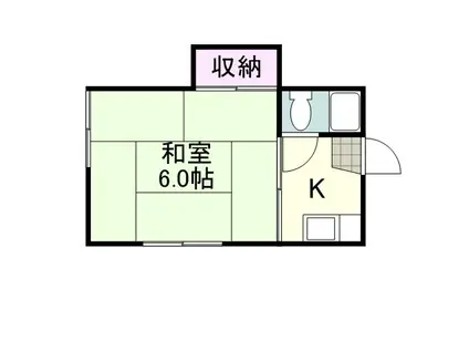 池田コーポⅠ(1K/2階)の間取り写真