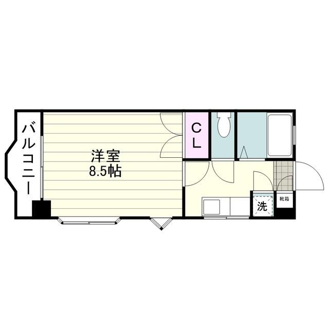 エクシード西田(1K/1階)の間取り写真