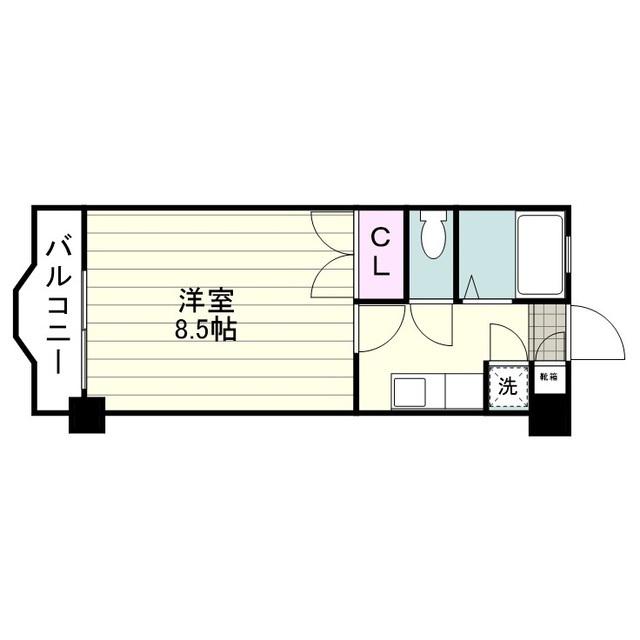 エクシード西田(1K/2階)の間取り写真