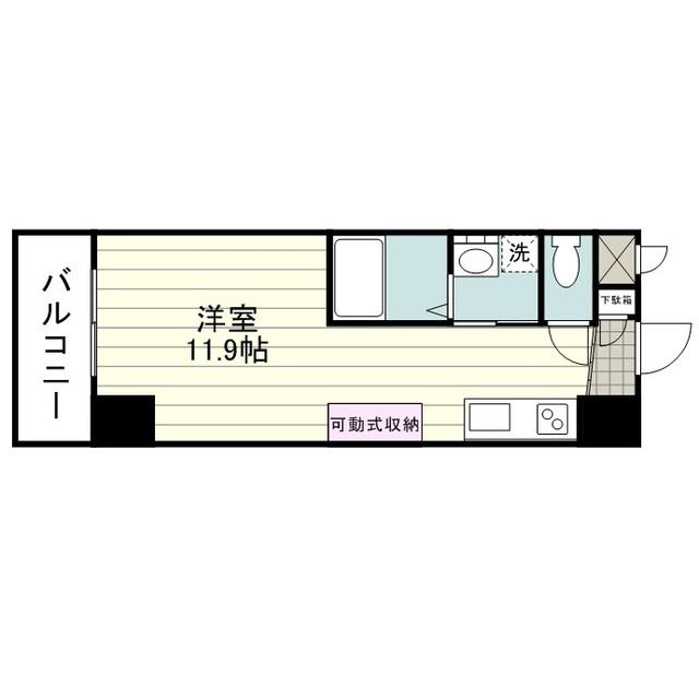 ビスタ ヴィラ 武(ワンルーム/4階)の間取り写真