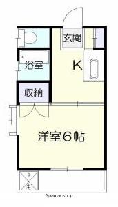 M・Tアパート(1K/2階)の間取り写真