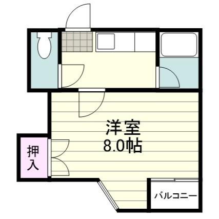 シティキャロル(1K/1階)の間取り写真