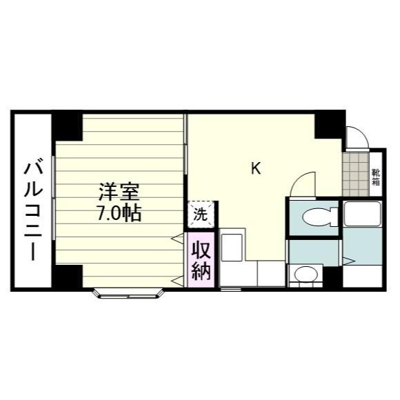 エスポワール21(1K/2階)の間取り写真