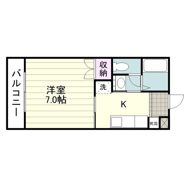 エスポワール21(1K/2階)の間取り写真