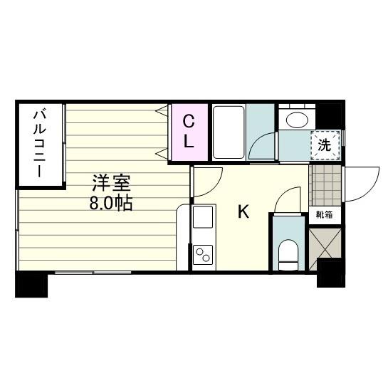グリーンコート鴨池(1K/3階)の間取り写真