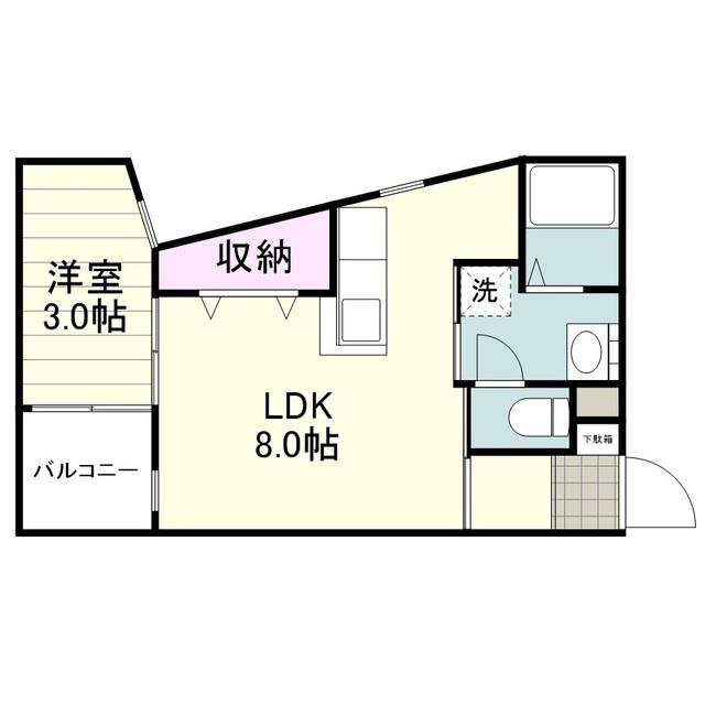 GLAD14(1LDK/1階)の間取り写真