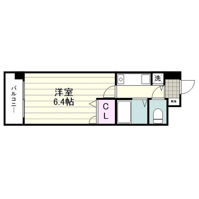 ライオンズマンション西千石(1K/5階)の間取り写真